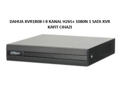 DAHUA XVR1B08-I 8 KANAL H265+ 1080N 1 SATA XVR KAYIT CIHAZI